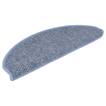 Tappeti Autoadesivi per Scale Aspetto Sisal 30pz 65x21x4 cm Blu