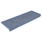 Tappeti Autoadesivi per Scale Aspetto Sisal 30pz 65x21x4 cm Blu
