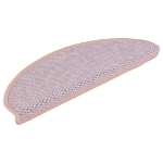 Tappeti Autoadesivi Scale Aspetto Sisal 15 pz 56x17x3 cm Rosa