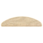 Tappeti Autoadesivi Scale Aspetto Sisal 15 pz 65x21x4 cm Beige