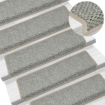 Tappeti Autoadesivi Scale Aspetto Sisal 15 pz 65x21x4 cm Verdi