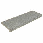 Tappeti Autoadesivi Scale Aspetto Sisal 15 pz 65x21x4 cm Verdi