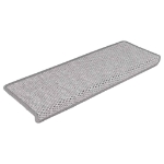 Tappeti Autoadesivi Scale Aspetto Sisal 15 pz 65x21x4cm Platino