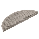 Tappeti Autoadesivi Scale Aspetto Sisal 15pz 56x17x3cm Argento