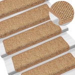 Tappeti Autoadesivi Scale Aspetto Sisal 15pz 65x21x4 Arancione