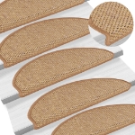 Tappeti Autoadesivi Scale Aspetto Sisal 15pz 65x21x4 Sisal
