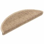 Tappeti Autoadesivi Scale Aspetto Sisal 30 pz 56x17x3 cm Sabbia