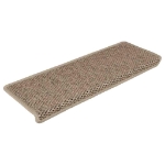 Tappeti Autoadesivi Scale Aspetto Sisal 30 pz 65x21x4 cm Sabbia