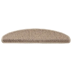 Tappeti Autoadesivi Scale Aspetto Sisal 30 pz 65x21x4 cm Sabbia