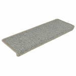 Tappeti Autoadesivi Scale Aspetto Sisal 30 pz 65x21x4 cm Verdi