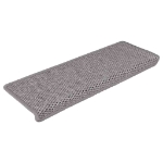 Tappeti Autoadesivi Scale Aspetto Sisal 30 pz 65x21x4cm Argento