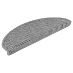 Tappeti Autoadesivi Scale Aspetto Sisal 30 pz 65x21x4cm Argento
