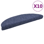 Tappetini Adesivi per Scale 10 pz 56x17x3 cm Blu Agugliati