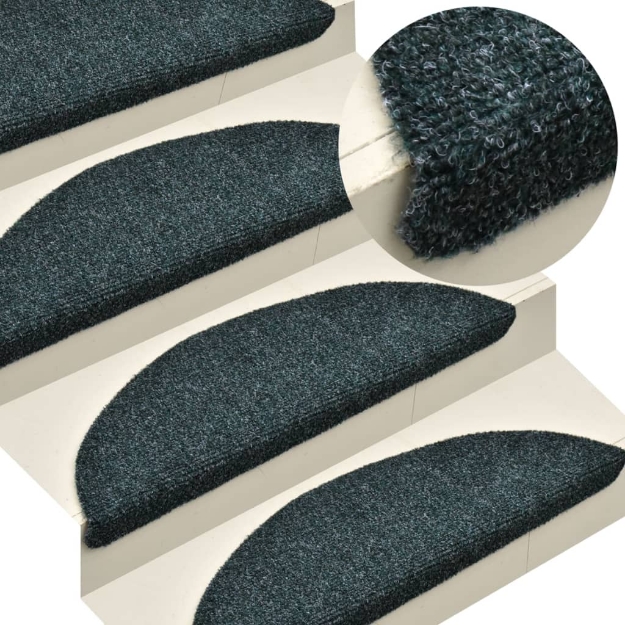 Tappetini Adesivi per Scale 10 pz Verdi 56x17x3 cm Agugliati