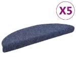 Tappetini Adesivi per Scale 5 pz 56x17x3 cm Blu Agugliati