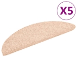 Tappetini Adesivi per Scale 5 pz 56x17x3 cm Marroni Agugliati