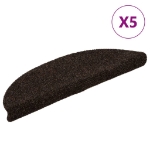 Tappetini Adesivi per Scale 5 pz Marroni 56x17x3 cm Agugliati
