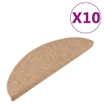 Tappetini Autoadesivi per Scale 10pz Beige 56x17x3 cm