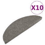 Tappetini Autoadesivi per Scale 10pz Grigi 65x22,5x3,5 cm
