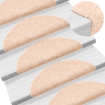 Tappetini Autoadesivi per Scale 15 pz 56x17x3 cm Crema