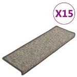 Tappetini Autoadesivi per Scale 15 pz 65x21x4 cm Grigi e Beige