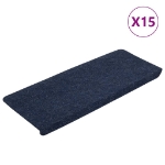 Tappetini Autoadesivi per Scale 15 pz 65x24,5x3,5 cm Blu