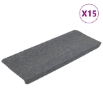 Tappetini Autoadesivi per Scale 15 pz 65x24,5x3,5 cm Grigio