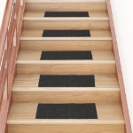 Tappetini Autoadesivi per Scale 15 pz 65x28 cm Antracite