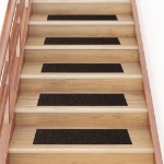 Tappetini Autoadesivi per Scale 15 pz 76x20 cm Antracite