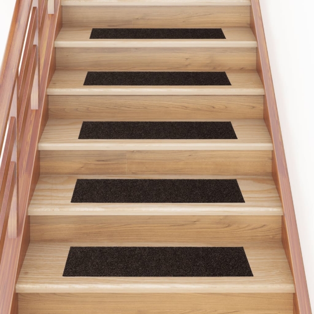 Tappetini Autoadesivi per Scale 15 pz 76x20 cm Antracite