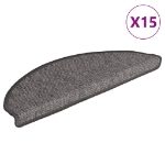Tappetini Autoadesivi per Scale 15 pz Grigi e Beige 65x21x4 cm