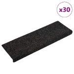 Tappetini Autoadesivi per Scale 30 pz Neri 65x21x4 cm