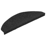 Tappetini Autoadesivi per Scale 30 pz Neri 65x22,5x3,5 cm