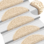 Tappetini per Scale 10 pz 56x17x3 cm Crema