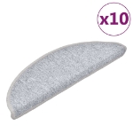 Tappetini per Scale 10 pz 56x17x3 cm Grigio Chiaro