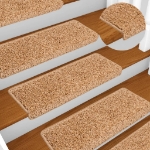 Tappetini per Scale 10 pz 65x21x4 cm Beige