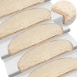 Tappetini per Scale 10 pz 65x21x4 cm Crema