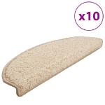 Tappetini per Scale 10 pz 65x21x4 cm Crema