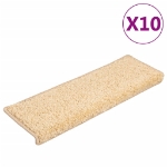 Tappetini per Scale 10 pz 65x21x4 cm Marroni