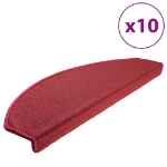 Tappetini per Scale 10 pz 65x24x4 cm Bordeaux