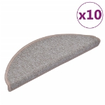 Tappetini per Scale 10 pz 65x24x4 cm Marrone Chiaro