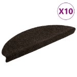 Tappetini per Scale 10 pz Marrone Scuro 65x21x4 cm Agugliati