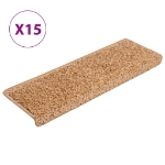 Tappetini per Scale 15 pz 65x21x4 cm Beige