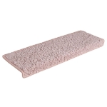 Tappetini per Scale 15 pz 65x21x4 cm Bianchi e Rosa