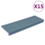 Tappetini per Scale 15 pz 65x21x4 cm Blu