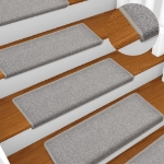 Tappetini per Scale 15 pz 65x21x4 cm Grigio Chiaro