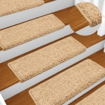 Tappetini per Scale 15 pz 65x21x4 cm Marroni