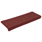 Tappetini per Scale 15 pz 65x21x4 cm Rosso Opaco