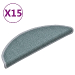 Tappetini per Scale 15 pz Blu 56x17x3 cm