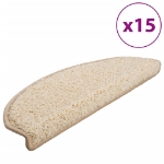 Tappetini per Scale 15 pz Crema 65x21x4 cm